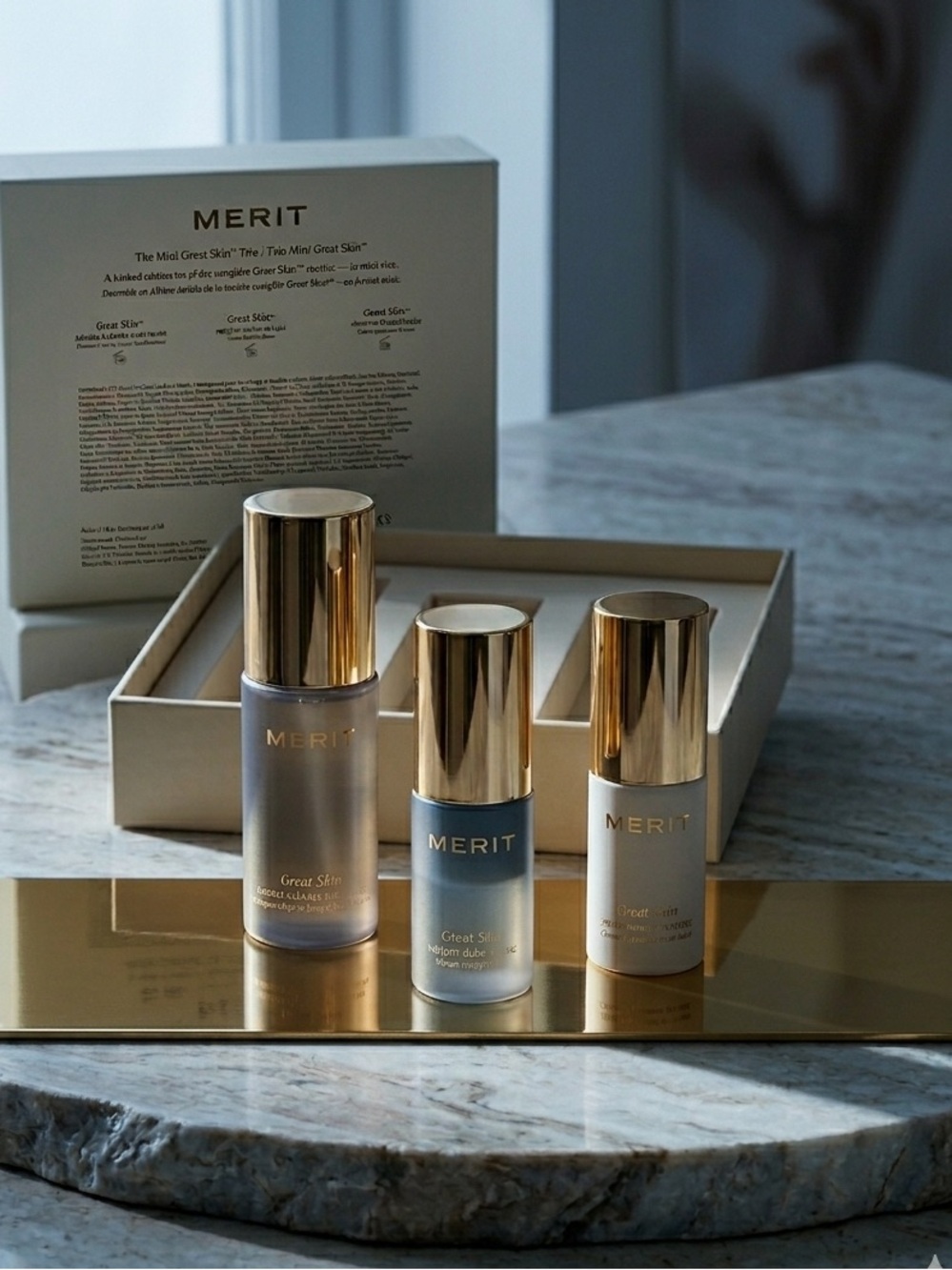 MERIT THE GREAT SKIN MINI TRIO RARE & COVETED LUXURY SEPHORA RELEASE NIB - Picture 4 of 9